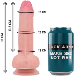 ROCKARMY - ARNÉS LIQUID SILICONE DILDO PREMIUM MUSTANG 18 CM -O- 4.14 CM