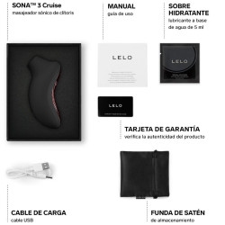 LELO - SONA 3 CRUISE SONIC CLITORAL MASSAGER BLACK