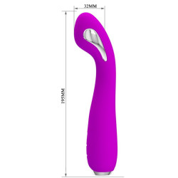 PRETTY LOVE - HECTOR VIBRADOR ELECTROSHOCK RECARGABLE and IMPERMEABLE MORADO