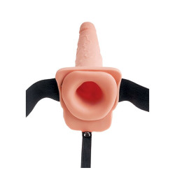 FETISH FANTASY SERIES - ARNÉS AJUSTABLE PENE REALÍSTICO CON TESTÍCULOS SQUIRTING 19 CM