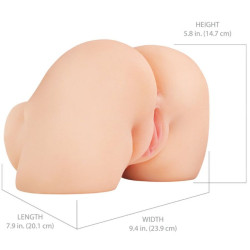 PDX ELITE - SHAKETHAT ASS REALISTIC VAGINA AND ANUS MASTURBATOR WITH VIBRATION