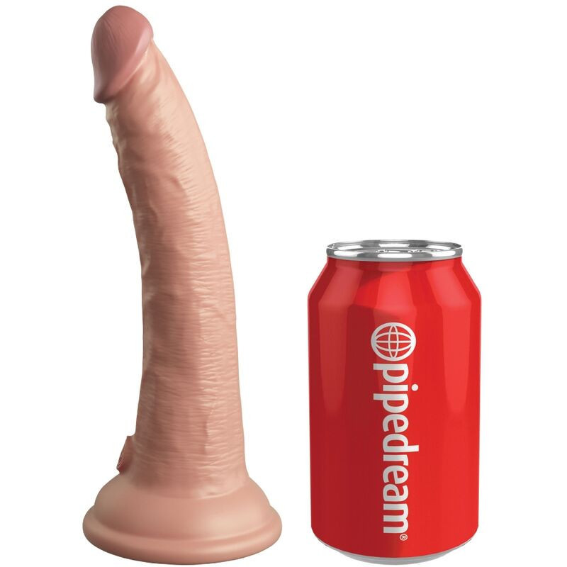 KING COCK - ELITE REALISTIC DILDO VIBRATOR and SILICONE REMOTE CONTROL 17.8 CM