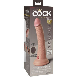 KING COCK - ÉLITE DILDO REALÍSTICO VIBRADOR and SILICONA CONTROL REMOTO 17.8 CM