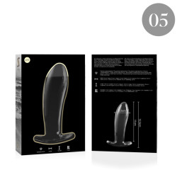 NEBULA SERIES BY IBIZA - MODELO 5 PLUG CRISTAL TRANSPARENTE 12.5 CM -O- 3.5 CM