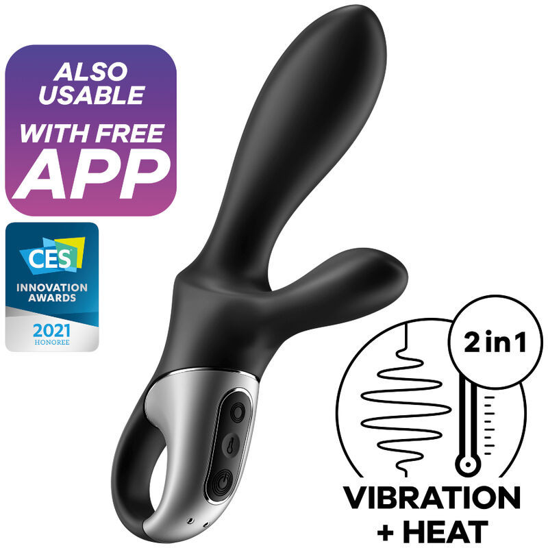 SATISFYER - HEAT CLIMAX ANAL VIBRATOR APP BLACK