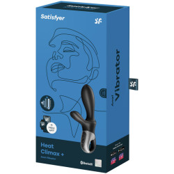 SATISFYER - HEAT CLIMAX VIBRADOR ANAL APP NEGRO