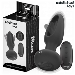 ADDICTED TOYS - PLUG ANAL CON LENGUA VIBRADORA Y CONTROL REMOTO