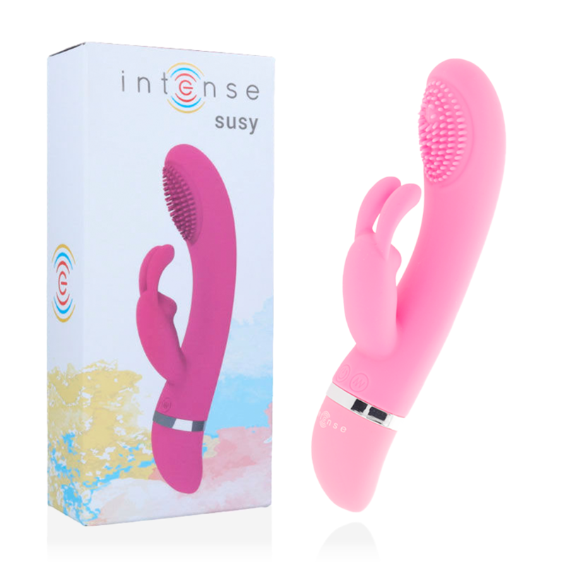 INTENSE - SUSY VIBRADOR OSCILANTE SILICONA RABBIT ROSA