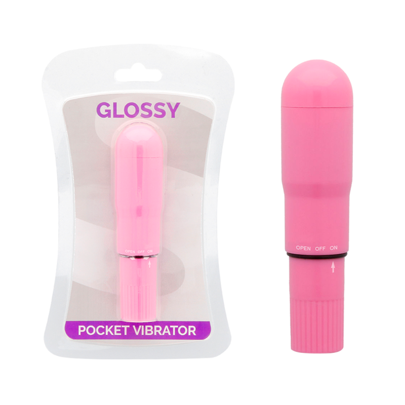 GLOSSY - POCKET VIBRATOR DEEP ROSE