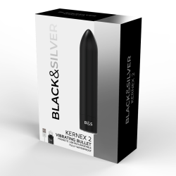 BLACKandSILVER - KERNEX 2 BLACK VIBRATING MAGNETIC BULLET