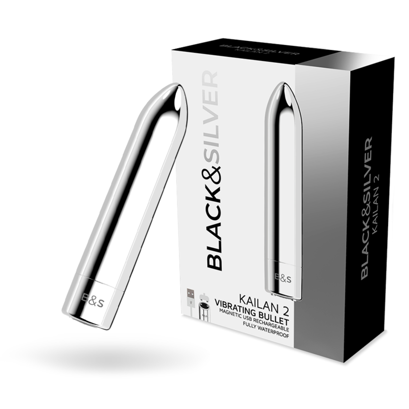 BLACKandSILVER - KAILAN 2 SILVER VIBRATING MAGNETIC BULLET