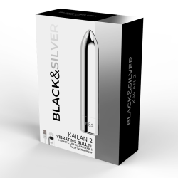BLACKandSILVER - KAILAN 2 SILVER VIBRATING MAGNETIC BULLET