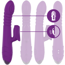 INTENSE - IGGY MULTIFUNCTION RECHARGEABLE VIBRATOR UP and DOWN WITH CLITORAL STIMULATOR PURPLE