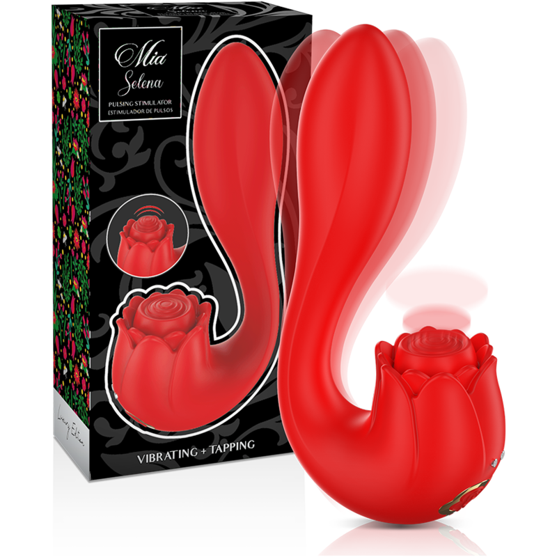 MIA - SELENA ESTIMULADOR VIBRATING TAPPING ROJO