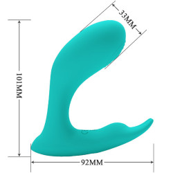 PRETTY LOVE - IDABELLE VIBRATION and PULSATION CONTROL REMOTO AZUL