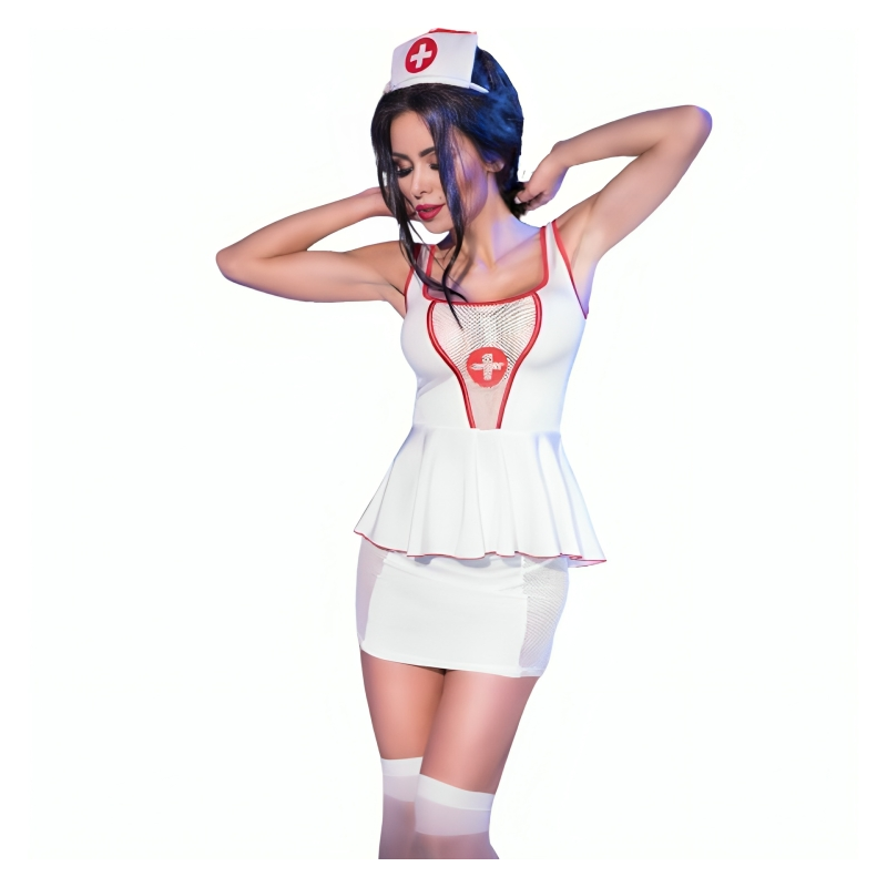 CHILIROSE - CR 4160 COSTUME NURSE TOP and SKIRT S-M