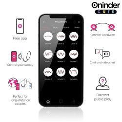 ONINDER CUTE - LOVE PLEASURE VIBRO-WAVE TAPPING SILICONE EGG - FREE GLOBAL APP