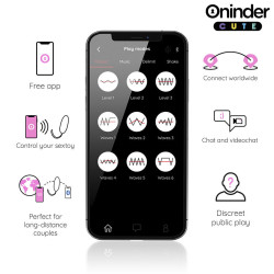 ONINDER CUTE - LOVE PLEASURE HUEVO VIBRO-ROTADOR 360 SILICONA - APP MUNDIAL GRATUITA