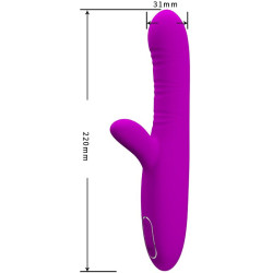 PRETTY LOVE - ANGELIQUE VIBRADOR MULTIFUNCIÓN ESTIMULADOR DE CLÍTORIS MORADO