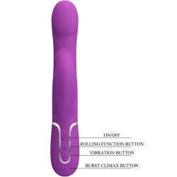 PRETTY LOVE - 4 IN 1 MULTIFUNCTION VIBRATOR and STIMULATOR PURPLE