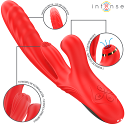 INTENSE - KAROL MULTIFUNCTION VIBRATOR THRUST and STIMULATION and STIMULATING WAVES RED