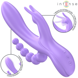 INTENSE - MIKO TRIPLE VIBRADOR RABBIT and ESTIMULADOR and ANAL 7 VIBRACIONES MORADO