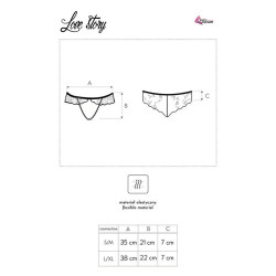 LIVCO CORSETTI FASHION - LOVE STORY LC 90679 PANTY CROTCHLESS NEGRO S-M
