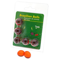 TALOKA - BRAZILIAN BALLS GEL ÍNTIMO FRESA and CEREZA 5 BOLAS