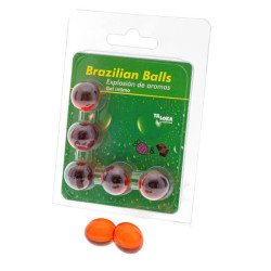TALOKA - 5 BRAZILIAN BALLS STRAWBERRY and CHOCOLATE INTIMATE GEL