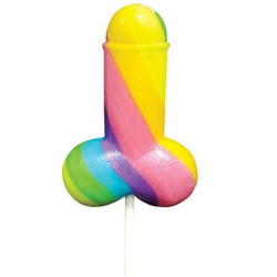 PRIDE - SPENCER and FLEETWOOD RAINBOW COCK LGBT LOLLIPOP