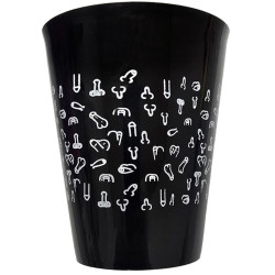DIABLO PICANTE - BLACK CUP 500 ML WITH WHITE PENISES