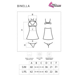LIVCO CORSETTI FASHION - BINELLA SET BABYDOLL THONG BLACK