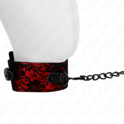 KINK - LACE NECKLACE WITH BELT WITH REAL LEATHER BELT 105 CM - 44 X 5.5 CM