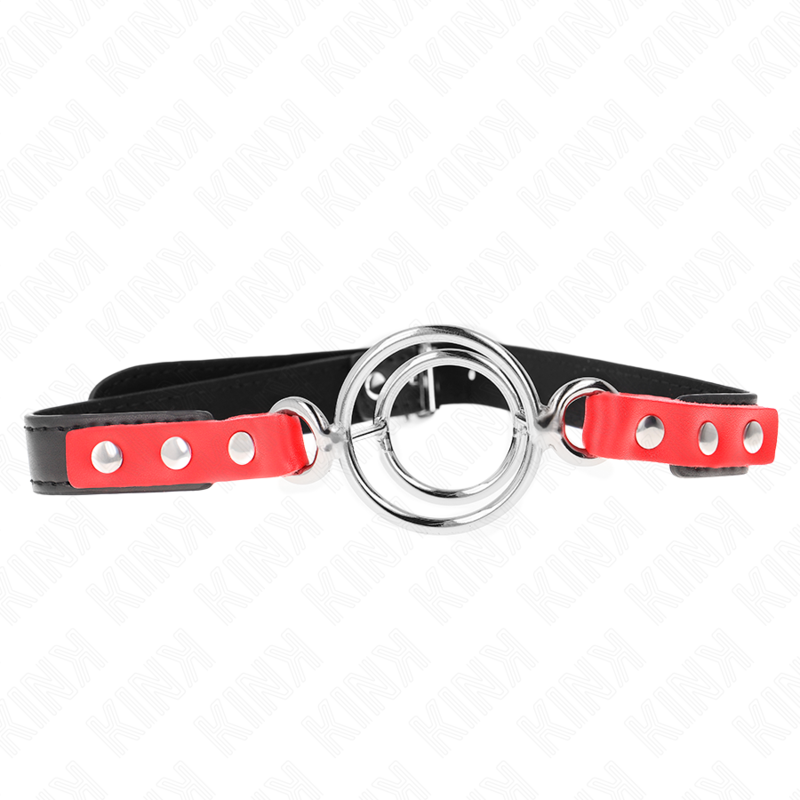 KINK - GAG WITH MULTIPLE O-RINGS 4 - 4.8 CM RED 38 X 56 CM