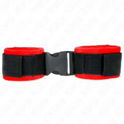 KINK - NYLON BIND HOOKandLOOP WRIST RESTRAINTS BLACK MODEL 1 AJDUSTABLE 25-35 CM X 6 CM