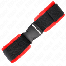 KINK - NYLON BIND HOOKandLOOP WRIST RESTRAINTS BLACK MODEL 1 AJDUSTABLE 25-35 CM X 6 CM