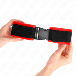 KINK - NYLON BIND HOOKandLOOP WRIST RESTRAINTS BLACK MODEL 1 AJDUSTABLE 25-35 CM X 6 CM