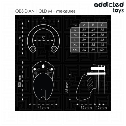 ADDICTED TOYS LOCKED - OBSIDIAN HOLD JAULA PARA PENE TALLA M
