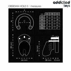 ADDICTED TOYS LOCKED - OBSIDIAN HOLD JAULA PARA PENE TALLA S