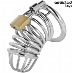 ADDICTED TOYS LOCKED - IRON CELL JAULA PARA PENE DE METAL 4 CM TALLA S