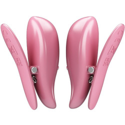 PRETTY LOVE - CAILEY PINZAS PARA PEZONES 10 VIBRACIONES CONTROL REMOTO ROSA