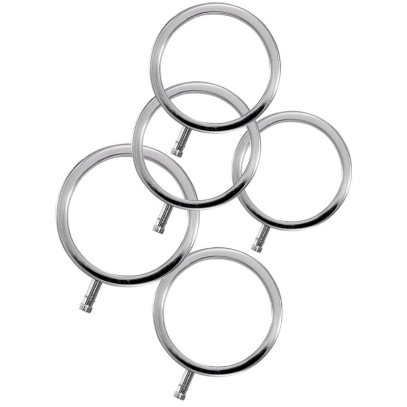 ELECTRASTIM - ELECTRARINGS ANILLOS METÁLICOS PARA EL PENE PACK 5