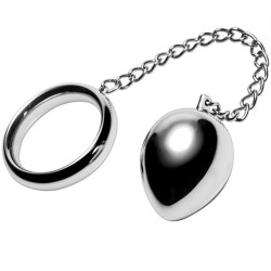 METAL HARD - COCK RING 50MM CADENA CON BOLA METAL