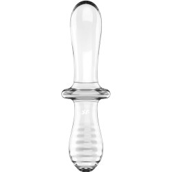 SATISFYER - DOUBLE CRYSTAL DILDO TRANSPARENT