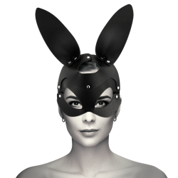 COQUETTE CHIC DESIRE - MÁSCARA CUERO VEGANO CON OREJAS DE CONEJO