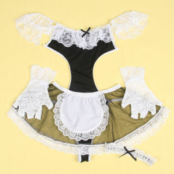 SUBBLIME - 954314 DISFRAZ DE CRIADA SEXY NEGRO-BLANCO L-XL