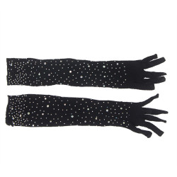 SUBBLIME - 957469SHINE TRANSPARENT GLOVES BLACK S-M