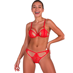 PASSION - ANUVERA BRA THONG SET FIRE BRICK L-XL