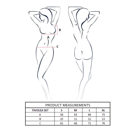 PASSION - TIVOLEA BRA THONG SET MISTY ROSE L-XL
