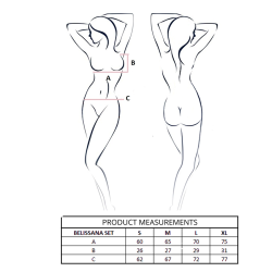 PASSION - BELISSANA BRA THONG SET BLUE S-M